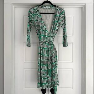 Diane Von Furstenberg Julian Silk Wrap Dress - size 8